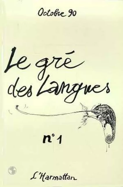 Le gré des langues n°1 -  - Editions L'Harmattan