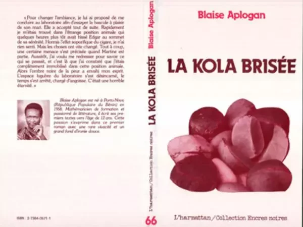 La kola brisée - Blaise Aplogan - Editions L'Harmattan