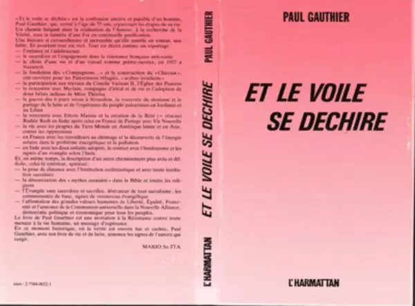 Et le voile se déchire - Paul Gauthier - Editions L'Harmattan