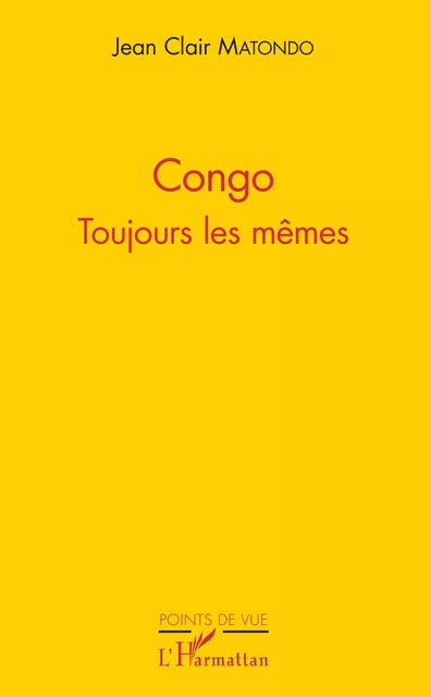 Congo - Jean Clair Matondo - Editions L'Harmattan