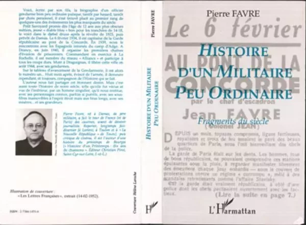 Histoire d'un militaire peu ordinaire - Pierre Favre - Editions L'Harmattan