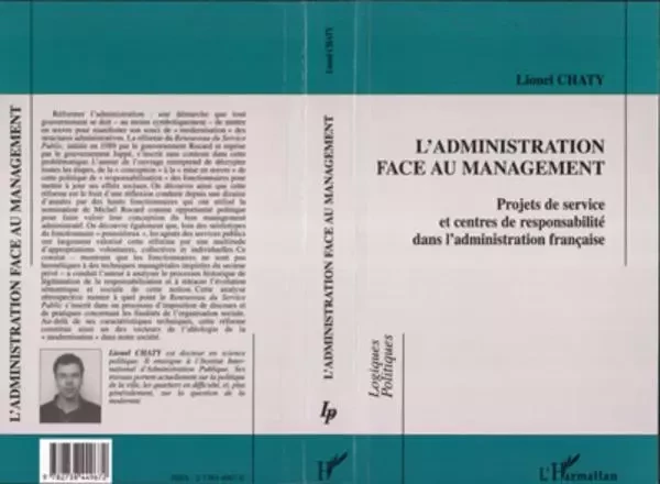 L'ADMINISTRATION FACE AU MANAGEMENT - Lionel Chaty - Editions L'Harmattan