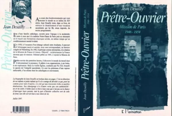 Prêtre-ouvrier - Jean Desailly - Editions L'Harmattan