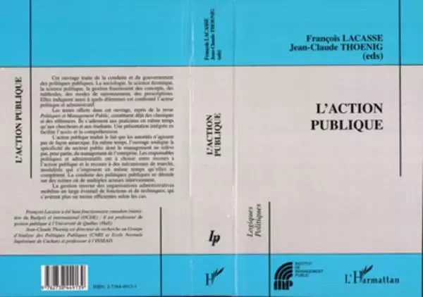 L'ACTION PUBLIQUE - Jean-Claude Thoenig, François Lacasse - Editions L'Harmattan