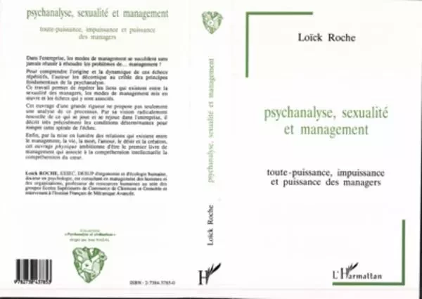 Psychanalyse, sexualité et management - Loïck Roche - Editions L'Harmattan