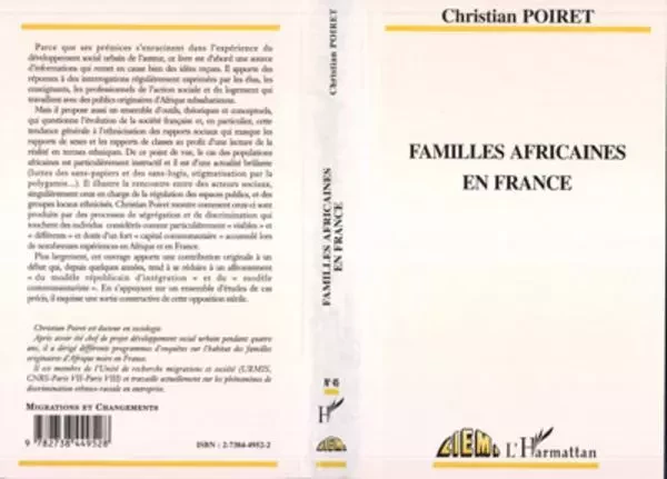 Familles africaines en France - Christian Poiret - Editions L'Harmattan