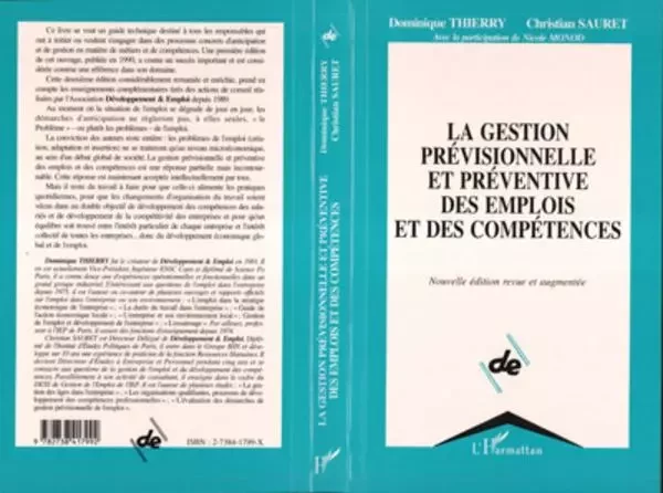 La gestion prévisionnelle et préventive des emplois et des compétences - Dominique Thierry - Editions L'Harmattan