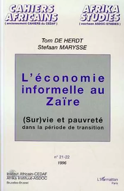 L'économie informelle au Zaïre - Stefaan Marysse - Editions L'Harmattan