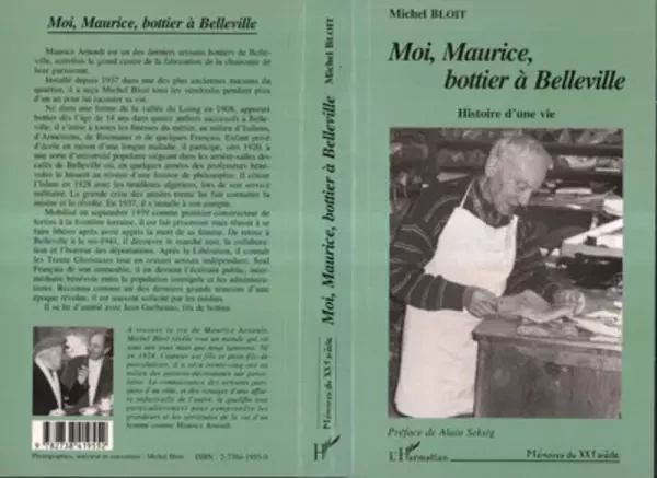 Moi, Maurice, bottier à Belleville - Michel Bloit - Editions L'Harmattan