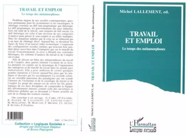 Travail et emploi - Michel Lallement - Editions L'Harmattan