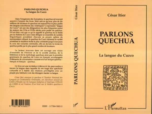 Parlons quechua - César Itier - Editions L'Harmattan