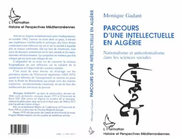 Parcours d'une intellectuelle en Algérie - Monique Gadant - Editions L'Harmattan