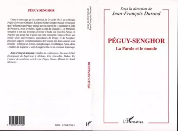 Peguy-Senghor - Jean-François Durand - Editions L'Harmattan