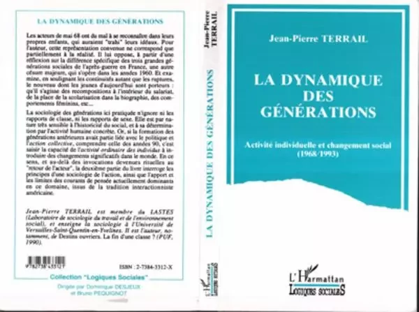 La dynamique des générations - Jean-Pierre Terrail - Editions L'Harmattan