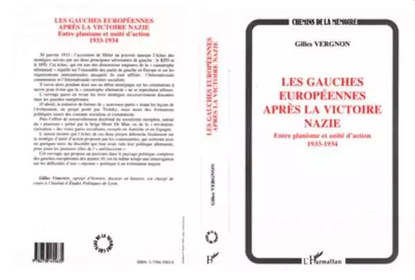 Les gauches européennes après la victoire nazie - Gilles Vergnon - Editions L'Harmattan