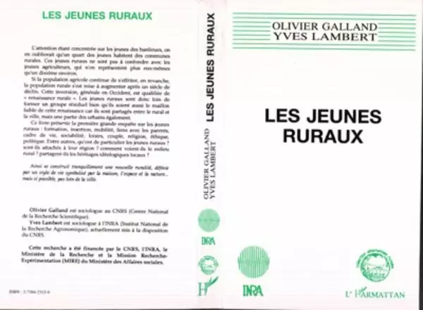 Les jeunes ruraux - Yves Lambert * - Editions L'Harmattan