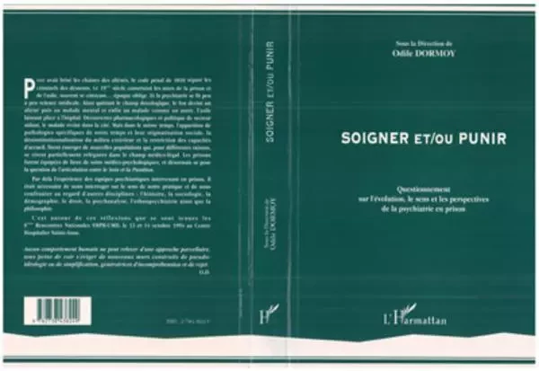 Soigner et/ou punir - Michel David, Odile Dormoy - Editions L'Harmattan