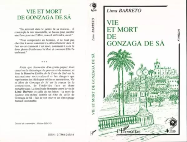 Vie et mort de Gonzaga de Sa - Lima Barreto - Editions L'Harmattan