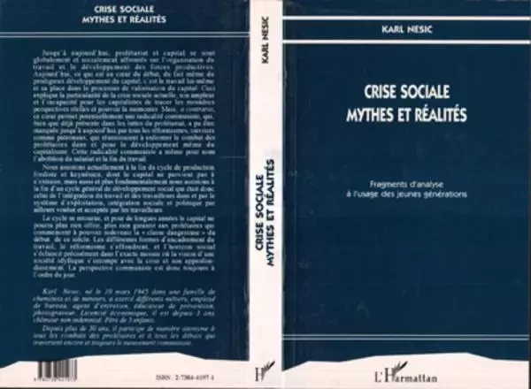 Crise sociale, mythes et réalités - Karl Nesic - Editions L'Harmattan