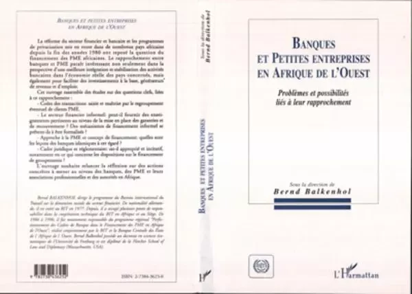 Banques et petites entreprises en Afrique de l'Ouest - Bernd Balkenhol - Editions L'Harmattan