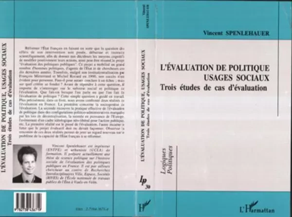 L'évaluation de politiques - Vincent Spenlehauer - Editions L'Harmattan