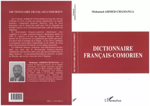 Dictionnaire français-comorien - Mohamed Ahmed-Chamanga - Editions L'Harmattan