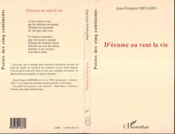 D'écume au vent la vie - Jean-François Ménard - Editions L'Harmattan