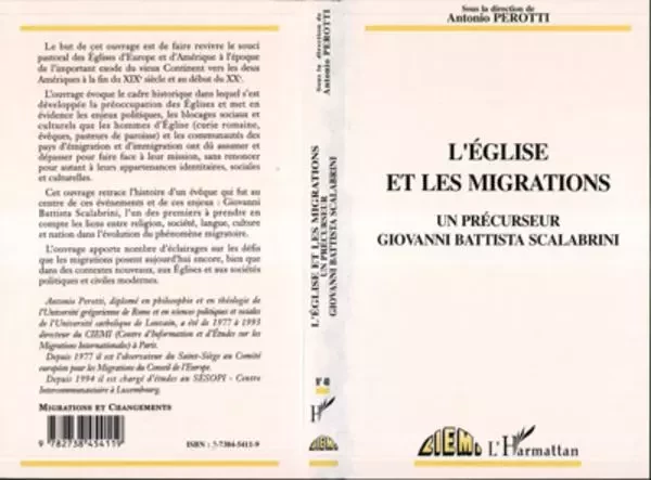 L'Eglise et les migrations - Antonio Perotti - Editions L'Harmattan