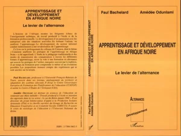 APPRENTISSAGE ET DÉVELOPPEMENT EN AFRIQUE NOIRE - Amédée Odunlami, Paul Bachelard - Editions L'Harmattan