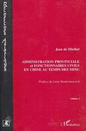 Administration provinciale et fonctionnaires civils en Chine