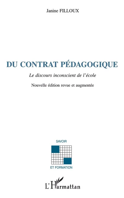 Du contrat pédagogique - Jean-Claude Filloux - Editions L'Harmattan