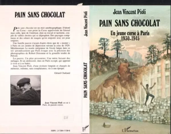 Pain sans chocolat - Jean-Vincent Pioli - Editions L'Harmattan