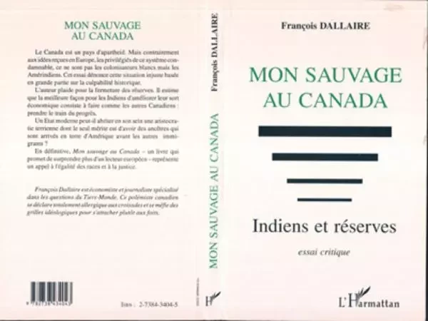 Mon sauvage au Canada - François Dallaire - Editions L'Harmattan