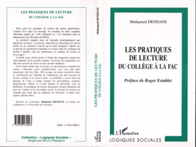 Les pratiques de lecture du Collège à la Fac - Mohamed Dandani - Editions L'Harmattan