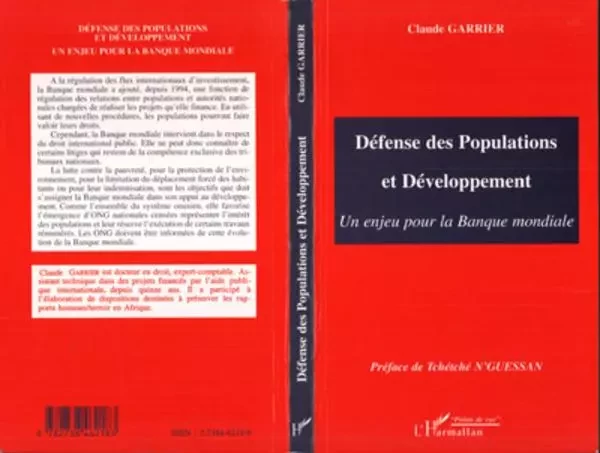 Défense des Populations et Développement - Claude Garrier - Editions L'Harmattan