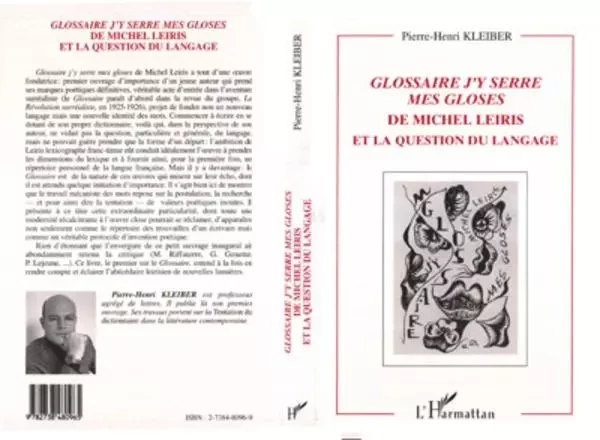 Glossaire j'y serre mes gloses - Pierre-Henri Kleiber - Editions L'Harmattan