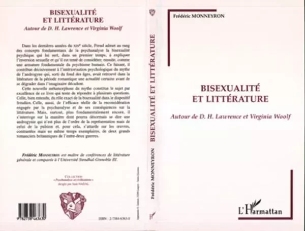 Bisexualité et Littérature - Frédéric Monneyron - Editions L'Harmattan