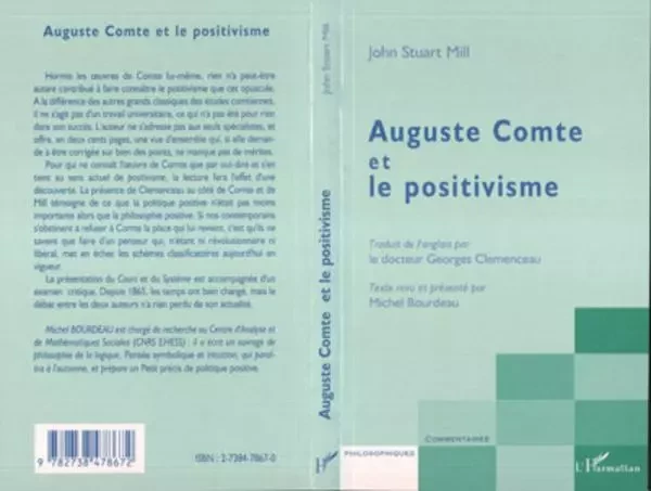 AUGUSTE COMTE ET LE POSITIVISME - John Stuart Mill - Editions L'Harmattan