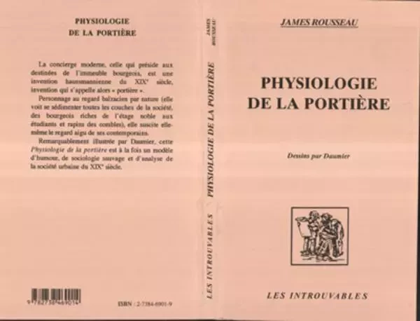 PHYSIOLOGIE DE LA PORTIERE - James Rousseau - Editions L'Harmattan