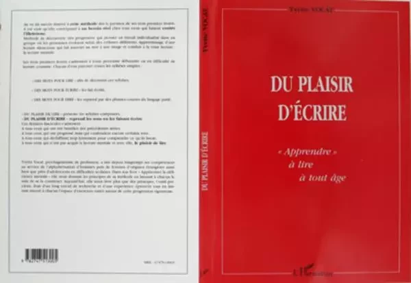 DU PLAISIR D'ÉCRIRE - Yvette Vocat - Editions L'Harmattan