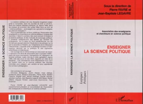 Enseigner la Science Politique - Pierre Favre - Editions L'Harmattan