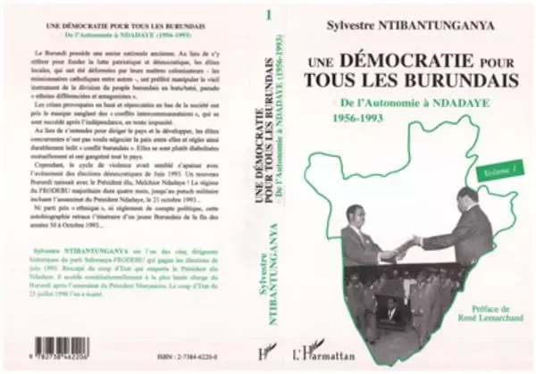 DÉMOCRATIE (UNE) POUR TOUS LES BURUNDAIS - Sylvestre Ntibantunganya - Editions L'Harmattan