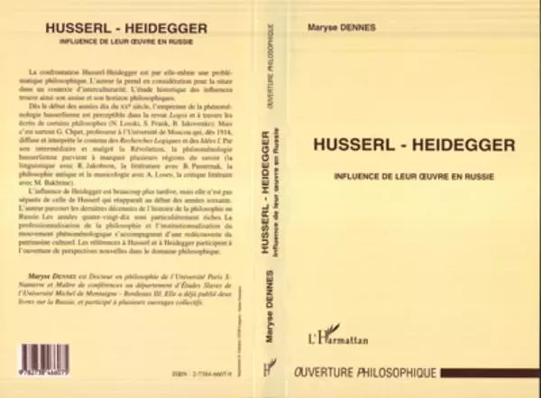 Husserl-Heidegger - Maryse Dennes - Editions L'Harmattan