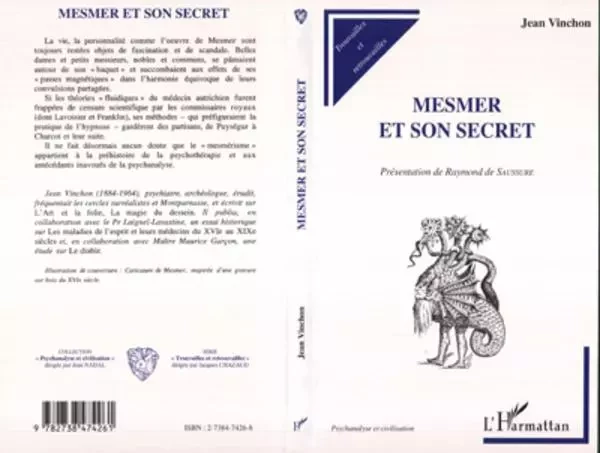 MESMER ET SON SECRET - Jean Vinchon - Editions L'Harmattan