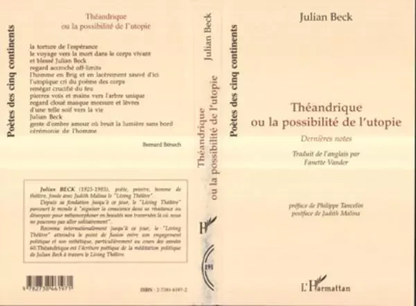 Théandrique ou la Possibilité de l'utopie - Julian Beck - Editions L'Harmattan