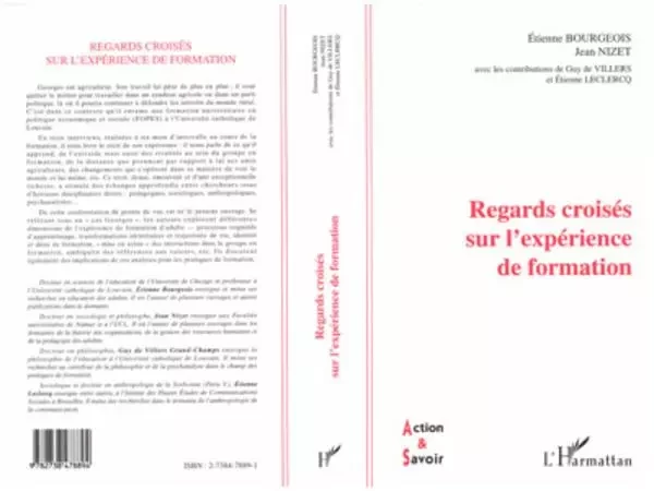 REGARDS CROISES SUR L'EXPERIENCE DE FORMATION - Jean Nizet, Etienne Bourgeois - Editions L'Harmattan