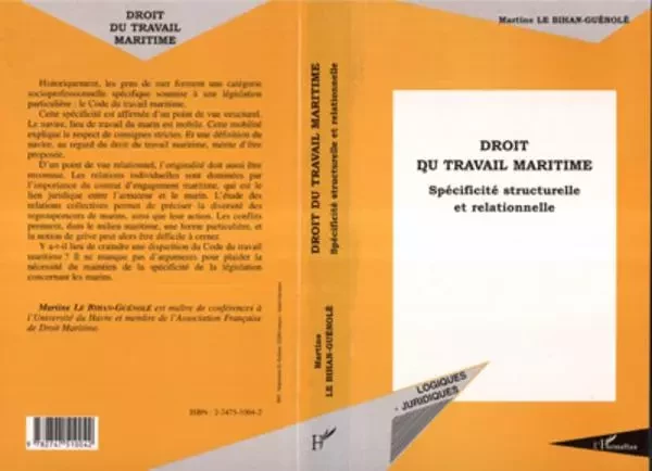 DROIT DU TRAVAIL MARITIME - Martine Le Bihan-Guénolé - Editions L'Harmattan