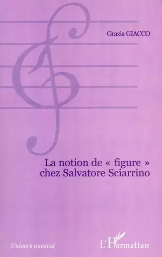 LA NOTION DE « FIGURE » CHEZ SALVATORE SCIARRINO - Grazia Giacco - Editions L'Harmattan