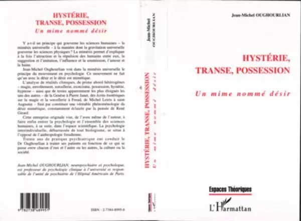 HYSTERIE TRANSE POSSESSION - Jean-Michel Oughourlian - Editions L'Harmattan