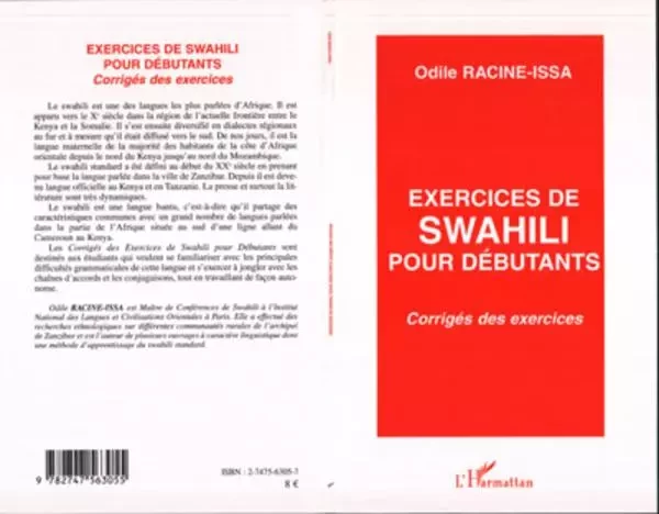 Exercices de swahili pour débutants - Odile Racine-Issa - Editions L'Harmattan